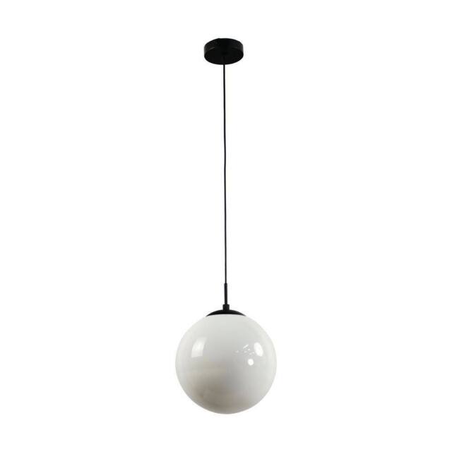 First Choice Lighting Grosvenor - Black Pendant Light with Glass Globe - image 1