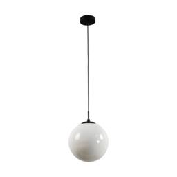 First Choice Lighting Grosvenor - Black Pendant Light with Glass Globe - thumbnail 1