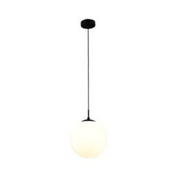 First Choice Lighting Grosvenor - Black Pendant Light with Glass Globe - thumbnail 2