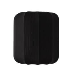 CGC Lighting Lila Black Cylinder Ribbed Stretch Cotton Fabric Lampshade - thumbnail 3