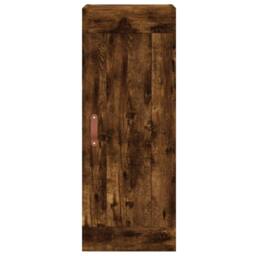 Berkfield Home Wall Mounted Cabinet Smoked Oak 34.5x34x90 cm Engineered Wood in Brown - thumbnail 7