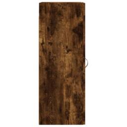 Berkfield Home Wall Mounted Cabinet Smoked Oak 34.5x34x90 cm Engineered Wood in Brown - thumbnail 8