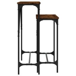 Berkfield Home Decorative Console Tables 2 pcs Smoked Oak Engineered Wood in Brown - thumbnail 5