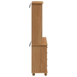 Berkfield Home Hutch 'ASKIM'Honey Brown 91x40x183 cm Solid Wood Pine - Size: 91 x 40 x 183 cm - thumbnail 9