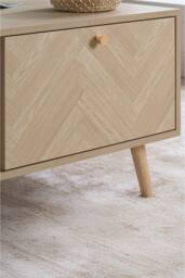 Birlea Herringford 1 Drawer Coffee Table with storage Oak Parquet Design in Brown - Size: 1 Pack - thumbnail 3