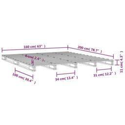 Berkfield Home Pallet Bed 160x200 cm Solid Wood Pine in Natural - thumbnail 8