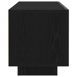 Berkfield Home TV Stand with LED Lights - Black Oak, 160x35x40 cm, Made from Engineered Wood - Size: 160 x 35 x 40 cm - thumbnail 8