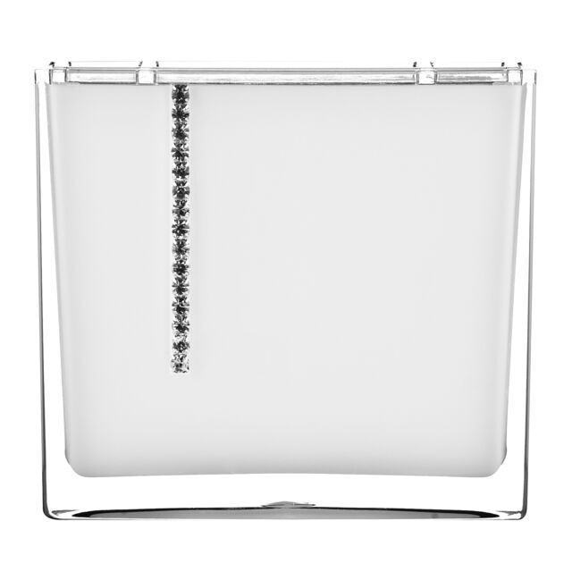 Orsina White Acrylic & Crystal Toothbrush Holder in Silver - image 1