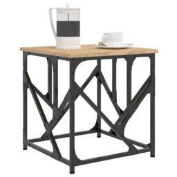 Berkfield Home Coffee Table Sonoma Oak 45x45x47.5 cm Engineered Wood in Brown - thumbnail 3