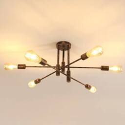Pheashine Antique Bronze Ceiling Light Industrial Flush Mount - thumbnail 1