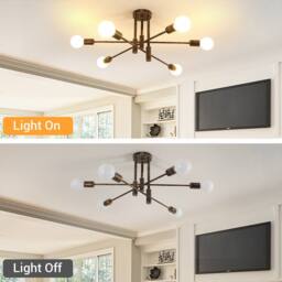 Pheashine Antique Bronze Ceiling Light Industrial Flush Mount - thumbnail 5