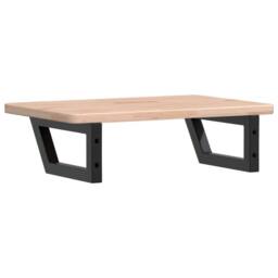 Berkfield Home Elegant Basin Shelf Wall Mounted Steel & Solid Wood Oak in Brown - thumbnail 6