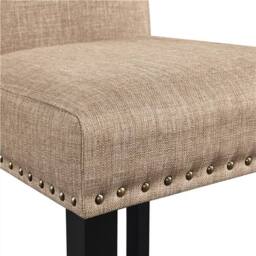 Kelvenix Set of 2 Dining Chairs Fabric in Brown - Size: 0.6m2 - thumbnail 4