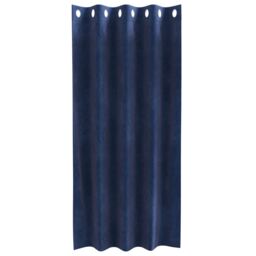 Berkfield Home Blackout Curtains with Eyelets 2 pcs Dark Blue Velvet in Navy - thumbnail 3