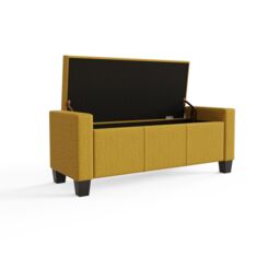GFW Verona Crushed Velvet Storage Ottoman Bench in Mustard - thumbnail 6