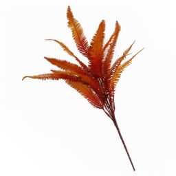 Leaf 55cm Artificial Autumn Fern Bush Plant in Green - thumbnail 4