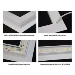 ENER-J Pack of 6 Double Square Borderline LED 60x60 40W 4000 Lumens 3 Years P in White - thumbnail 6