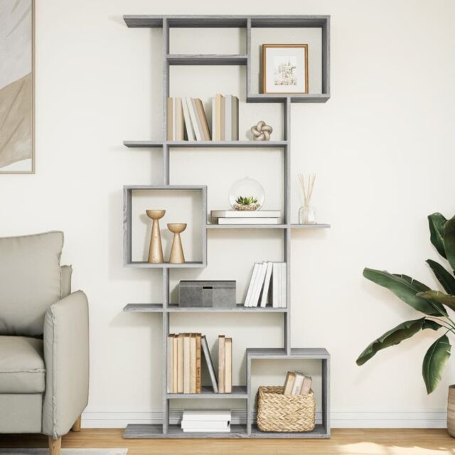 Berkfield Home Book Cabinet Grey Sonoma 92x29x188 cm Engineered Wood - Size: 92 x 29 x 188 cm - image 1