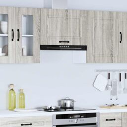 Berkfield Home Kitchen Wall Cabinet Kalmar Grey Sonoma Engineered Wood - thumbnail 4