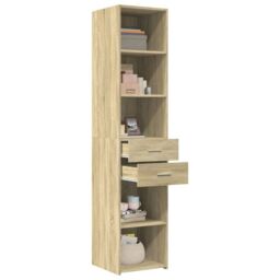 Berkfield Home Highboard Sonoma Oak 40x42.5x185 cm Engineered Wood in Brown - thumbnail 3