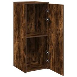 Berkfield Home Storage Cabinet Smoked Oak 40x45x103.5 cm Engineered Wood in Brown - thumbnail 4