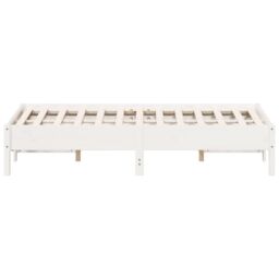 Berkfield Home Bed Frame without Mattress White 135x190 cm Double Solid Wood Pine - thumbnail 5