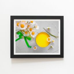 "Warren Reed - Designer Bright Yellow Framed Art Print in Black - Size: W8"" x H10""" - thumbnail 2