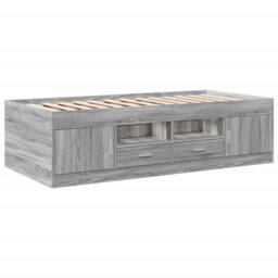 Berkfield Home Versatile Daybed with Drawers without Mattress Grey Sonoma 90x200 cm