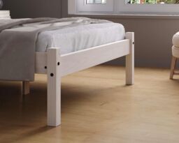 Birlea White Wood Double Bed & Mattress Bundle Rio Air Sleepsoul 135cm 4ft 6 - thumbnail 4