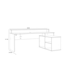 Furniture To Go Loadout Black Storage Gaming Desk 3 Shelves with Colour Changing LED - thumbnail 6