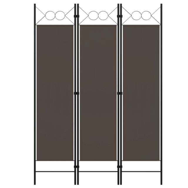 Berkfield Home 3-Panel Room Divider Anthracite 120x180 cm in Black - image 1