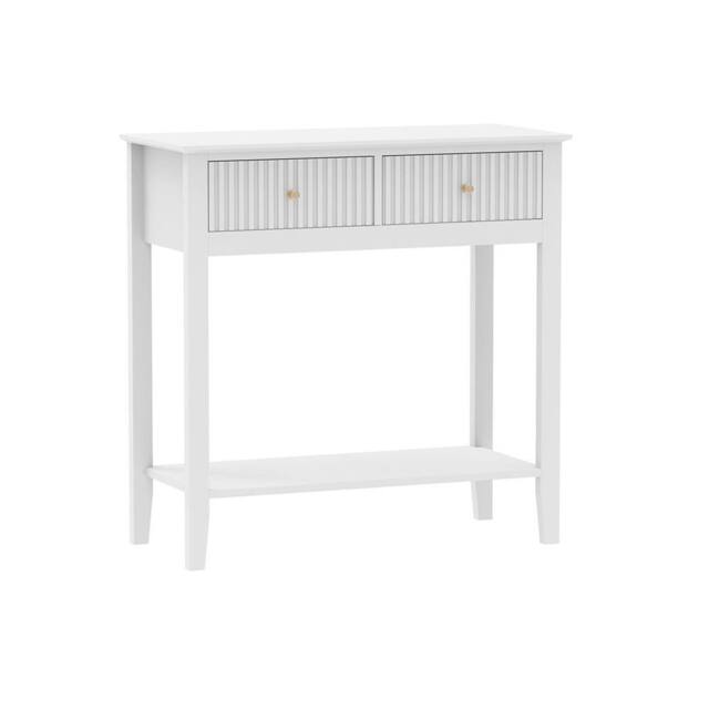 Melody Maison White 2 Drawer Console / Dressing Table - Hales White Range - image 1