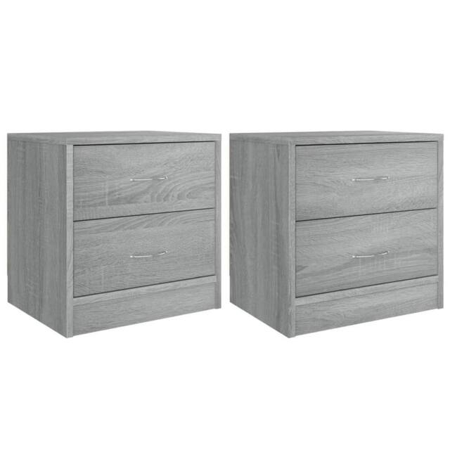 Berkfield Home Bedside Cabinets 2 pcs Grey Sonoma 40x30x40 cm Engineered Wood - Size: 40 x 30 x 40 cm - image 1