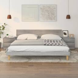 Berkfield Home Bedside Cabinets 2 pcs Grey Sonoma 40x30x40 cm Engineered Wood - Size: 40 x 30 x 40 cm - thumbnail 2