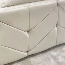 "Bed Choices Sydney Premium 70"" Upholstered Bed Frame & Chelsea Mattress in Cream - Size: Small Double" - thumbnail 3