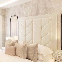 "Bed Choices Sydney Premium 70"" Upholstered Bed Frame & Chelsea Mattress in Cream - Size: Small Double" - thumbnail 2
