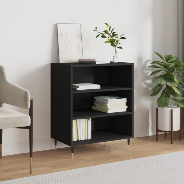 Berkfield Home Sideboard Black 57x35x70 cm Engineered Wood - Size: 57 x 35 x 70 cm - image 1