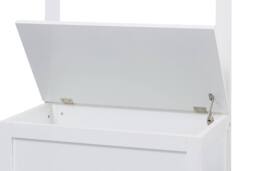 Nöa and Nani Karlstad Hallway Bench Shoe Storage and Coat Hook in White - thumbnail 6