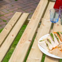 Rowlinsons 5 Feet Traditional Outdoor 6 Seater Picnic Table, L120 x W150 x H71 cm in Brown - thumbnail 8