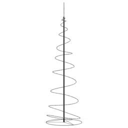 Berkfield Home Christmas Tree Light Cone 120 LEDs Warm White 180 cm in Black - thumbnail 4