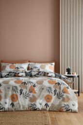 Fusion 'Yasmin' Abstract Floral Easycare Duvet Cover Set in Black - Size: Single - thumbnail 6