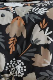 Fusion 'Yasmin' Abstract Floral Easycare Duvet Cover Set in Black - Size: Single - thumbnail 3