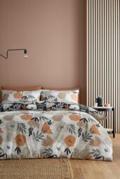 Fusion 'Yasmin' Abstract Floral Easycare Duvet Cover Set in Black - Size: Single - thumbnail 4