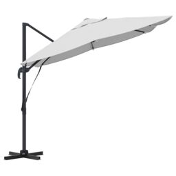 Berkfield Home Cantilever Umbrella Sand Polyester Large Tiltable in Beige - thumbnail 6