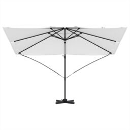 Berkfield Home Cantilever Umbrella Sand Polyester Large Tiltable in Beige - thumbnail 5