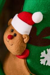 Dibor Set of 2 Christmas Character Hanging Legs Stocking Children's Gift Bag - Size: 2 Pack - thumbnail 4