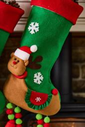 Dibor Set of 2 Christmas Character Hanging Legs Stocking Children's Gift Bag - Size: 2 Pack - thumbnail 3