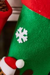 Dibor Set of 2 Christmas Character Hanging Legs Stocking Children's Gift Bag - Size: 2 Pack - thumbnail 6