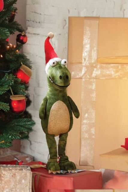 Marco Paul 35cm Christmas T-Rex Dinosaur Decoration in Green - image 1