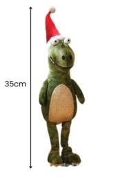 Marco Paul 35cm Christmas T-Rex Dinosaur Decoration in Green - thumbnail 3